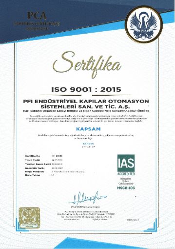 Picture of ISO Certificates